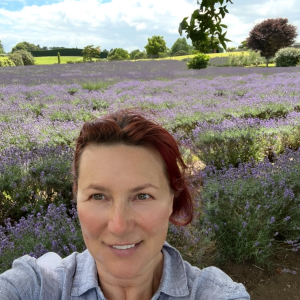 Naturopath Elena Turner hand collecting Lavender at the Lavender Farm New Zealand