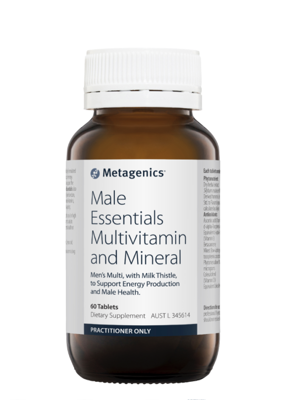 Metagenics Male essentials vitamins and minerals, one tablet daily